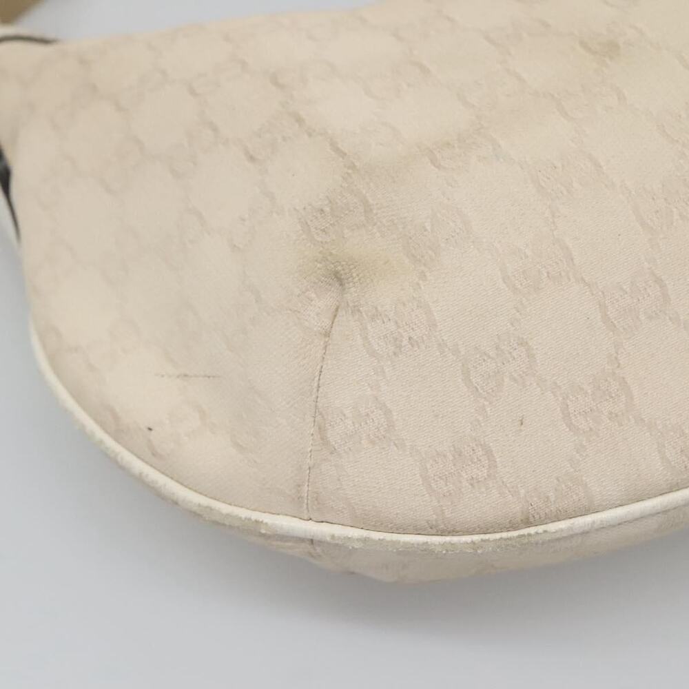 GUCCI GG Canvas Shoulder Bag White Gold - Picture 15 of 16